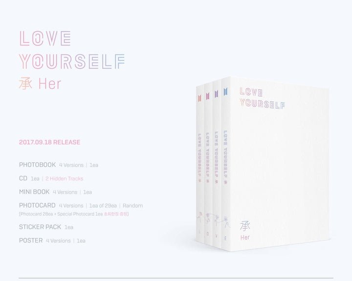 BTS LOVE YOURSELF 承 'Her' (Random) - Night Apple Kpop