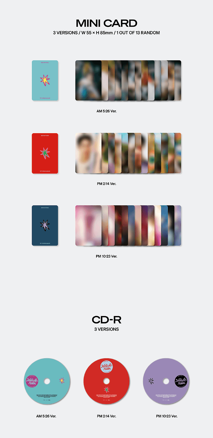 SEVENTEEN 11th Mini Album 'SEVENTEENTH HEAVEN' (Random) - Night Apple Kpop