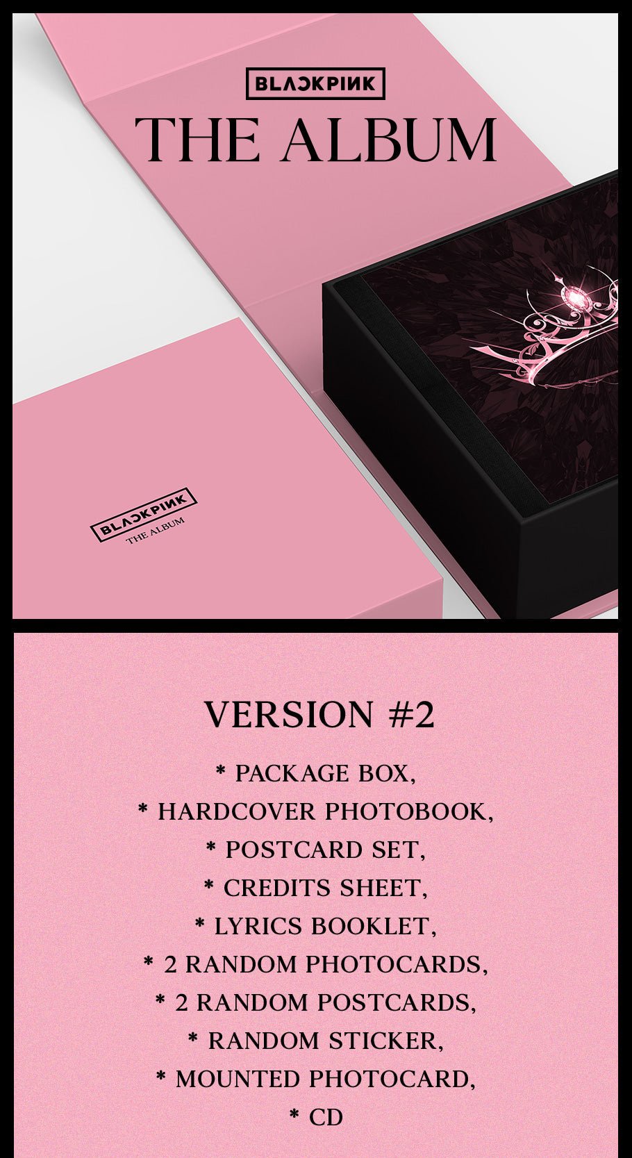 BLACKPINK 1st FULL ALBUM [THE ALBUM] (Random) - Night Apple Kpop