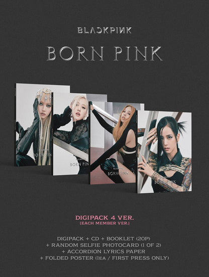 BLACKPINK 2nd ALBUM [BORN PINK] DIGIPACK ver. (Random) - Night Apple Kpop