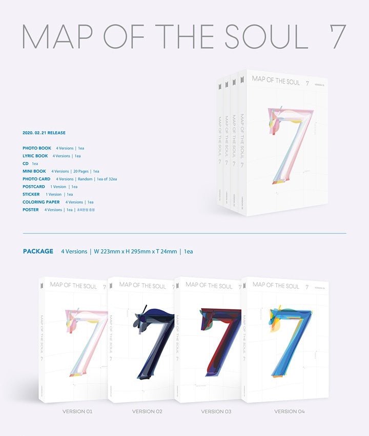 BTS MAP OF THE SOUL : 7 (Random) - Night Apple Kpop