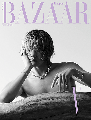 BTS V Cover BAZAAR Magazine 2024.02 - Night Apple Kpop