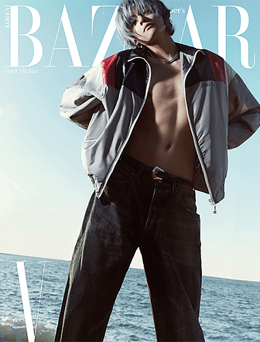 BTS V Cover BAZAAR Magazine 2024.02 - Night Apple Kpop