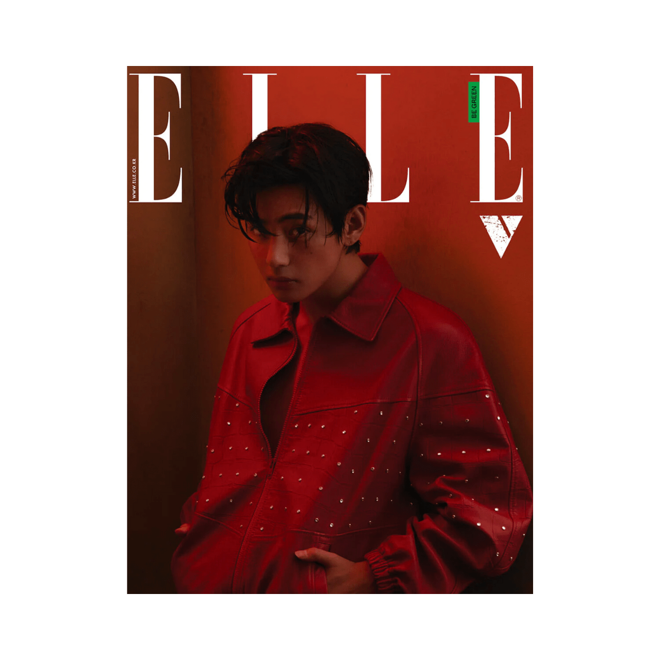 BTS V Cover ELLE Magazine 2023.04 (B ver.) - Night Apple Kpop