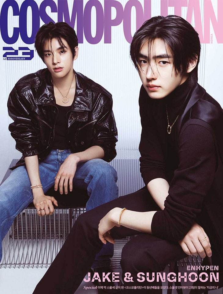 Enhypen Jake & Sunghoon Cover COSMOPOLITAN Magazine 2023.09 (A ver.) - Night Apple Kpop