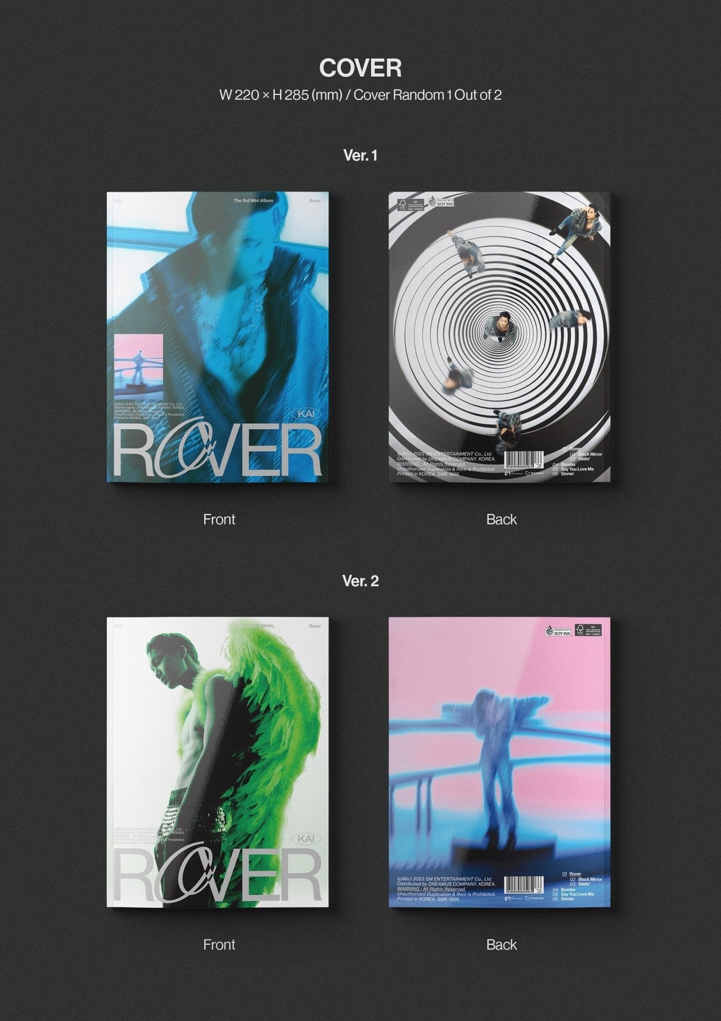 KAI (EXO) 3rd Mini Album 'Rover' Photo Book ver. (Random) - Night Apple Kpop