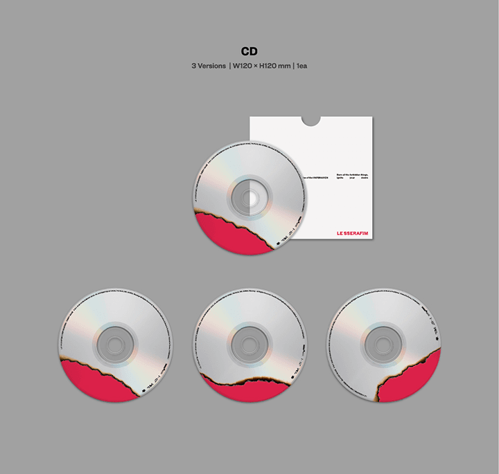 LE SSERAFIM 1st Studio Album UNFORGIVEN (Random) - Night Apple Kpop