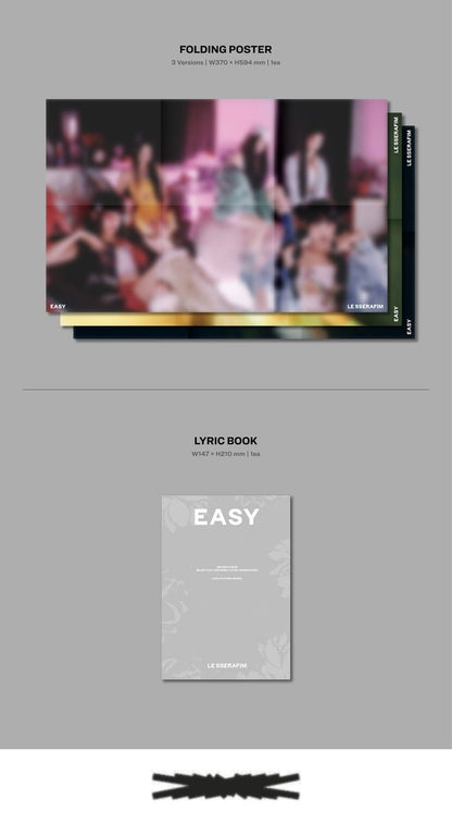 LE SSERAFIM 3rd Mini Album EASY (Random) - Night Apple Kpop