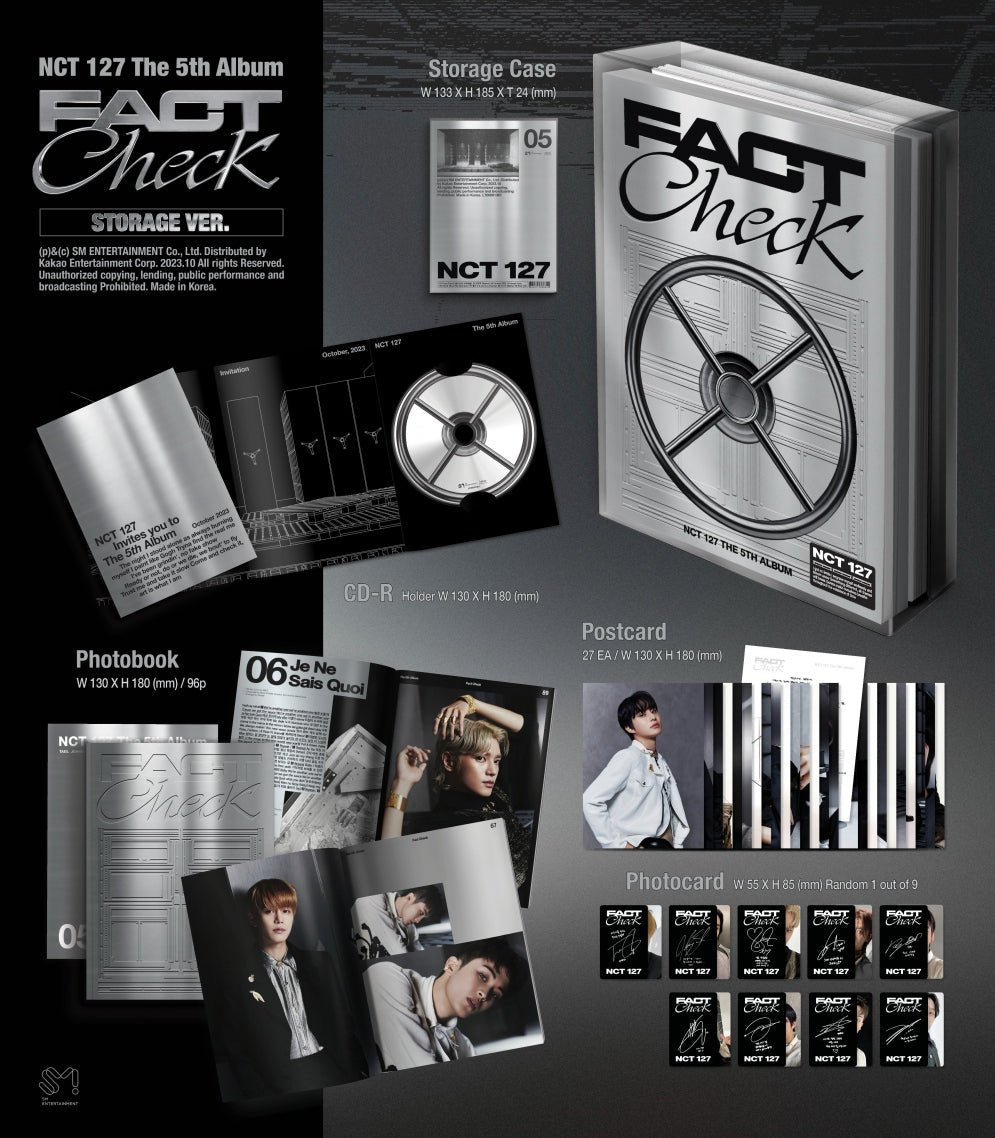 NCT 127 5th Album 'Fact Check' Storage ver. - Night Apple Kpop