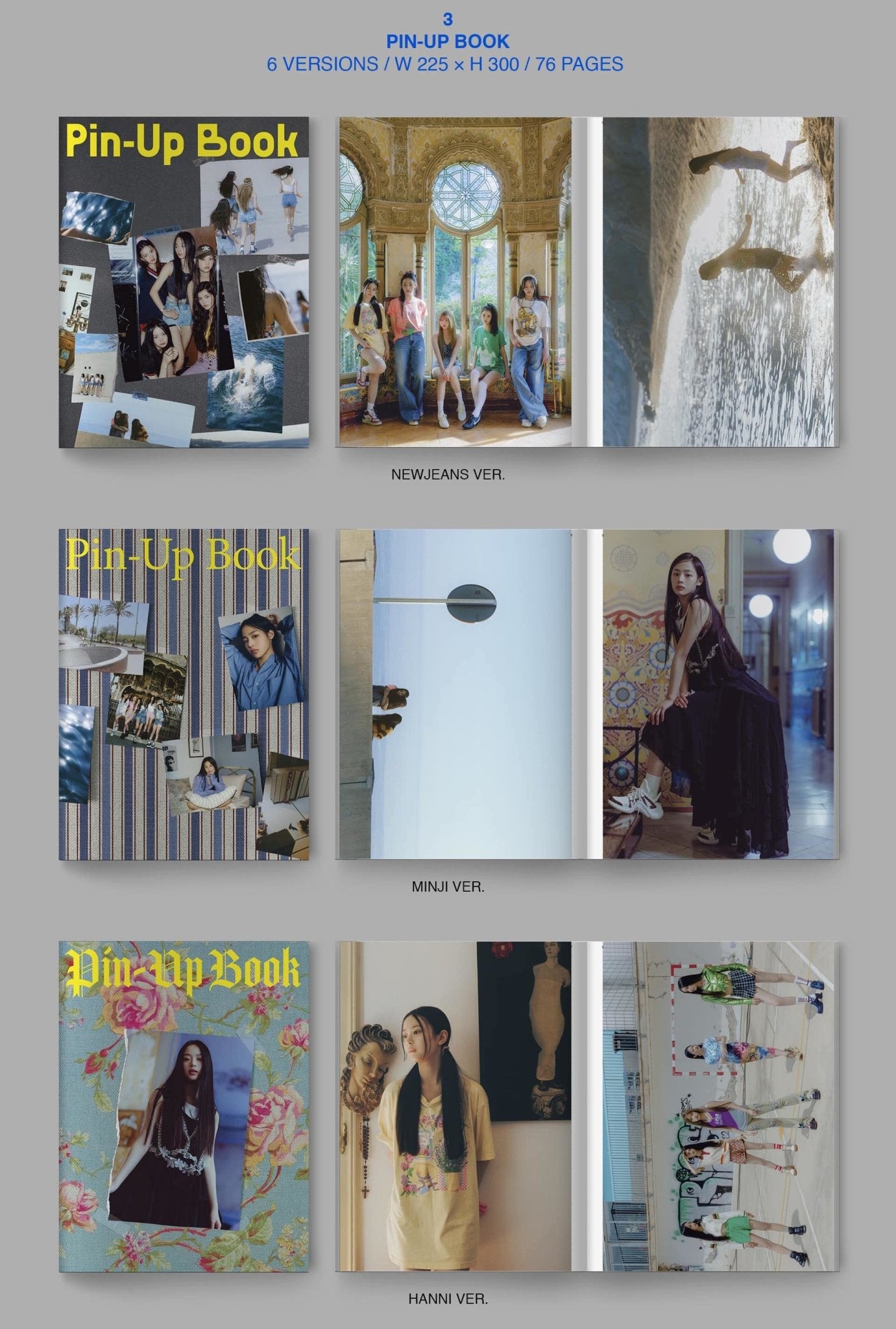 NewJeans - 1st EP New Jeans Blubook Ver - Random Log Book + Pin-Up Book +  Phoning Manual Book ID Card + Sticker Pack + Photocards + Mini Poster + 3