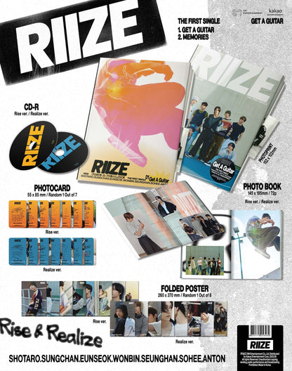 RIIZE 1st Single Album 'Get A Guitar' (Random) - Night Apple Kpop