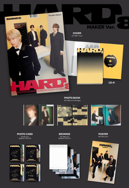 SHINee 8th Album [HARD] Photo Book ver. (Random) - Night Apple Kpop