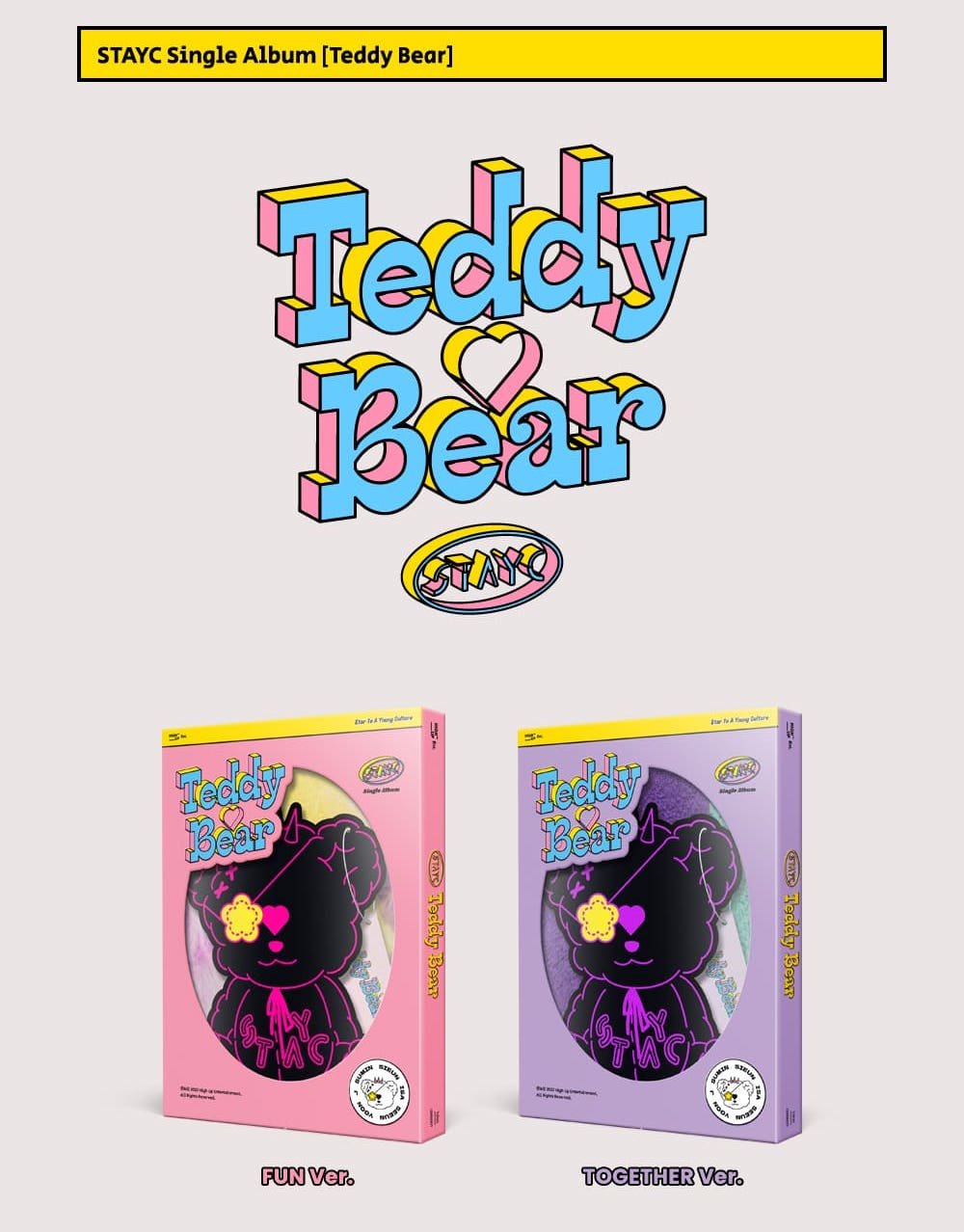 STAYC 4th Single Album Teddy Bear (Random) - Night Apple Kpop
